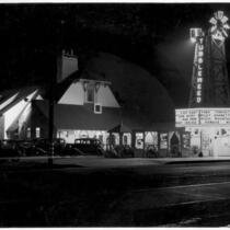 Tumbleweed Theatre, Five Points (El Monte), street elevation, night