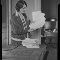 Rosamond Rice, Clerk of the Marriage License Division, Los Angeles, 1928