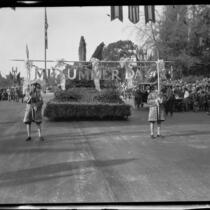 "Midsummer Day" float in the Tournament of Roses Parade, Pasadena, 1930